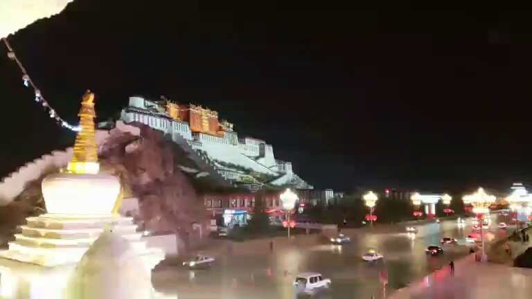 西藏布达拉宫夜景