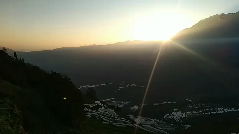 云南梯田日出