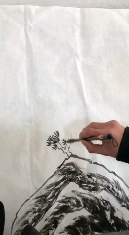 手绘山水
