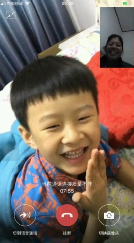 我外甥周宇硕笑的真好看！