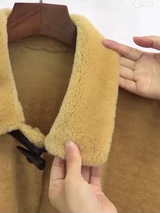 进口颗粒羊毛外套细节实拍