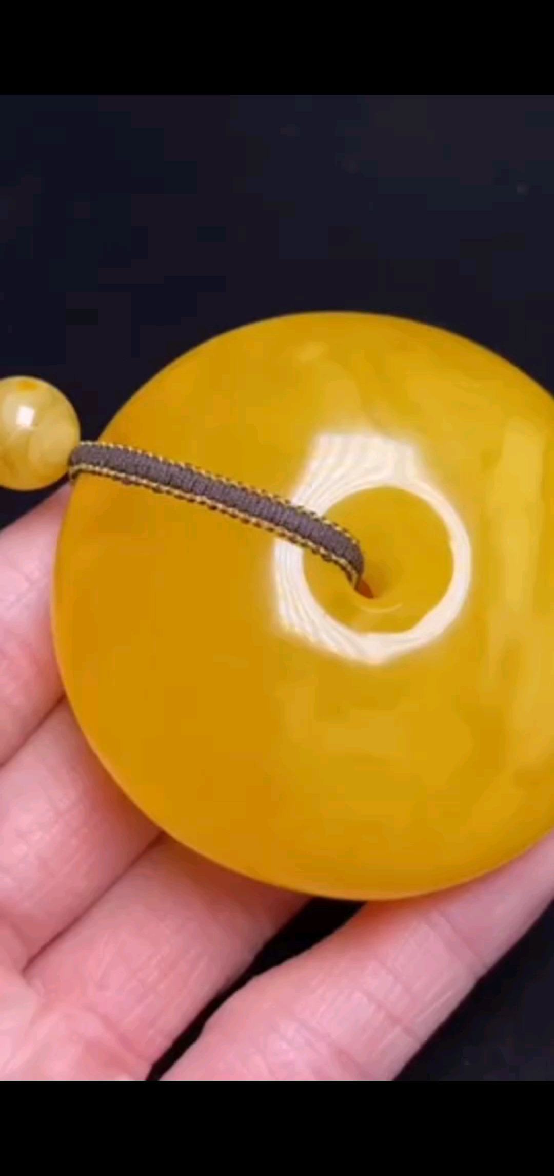 蜜蜡平安扣，纯天然无